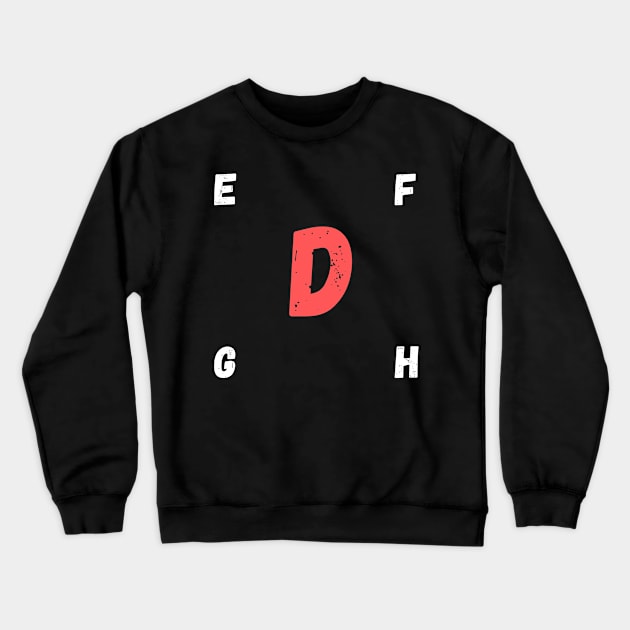 letter D Crewneck Sweatshirt by Bayane